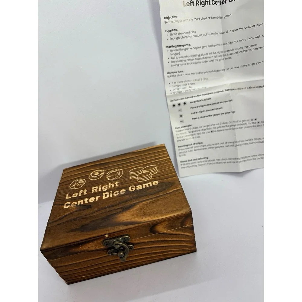 NEW fun left right center roll dice family & friends game. See pics for details